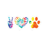 Peace Love Dogs Kiss-Cut Stickers