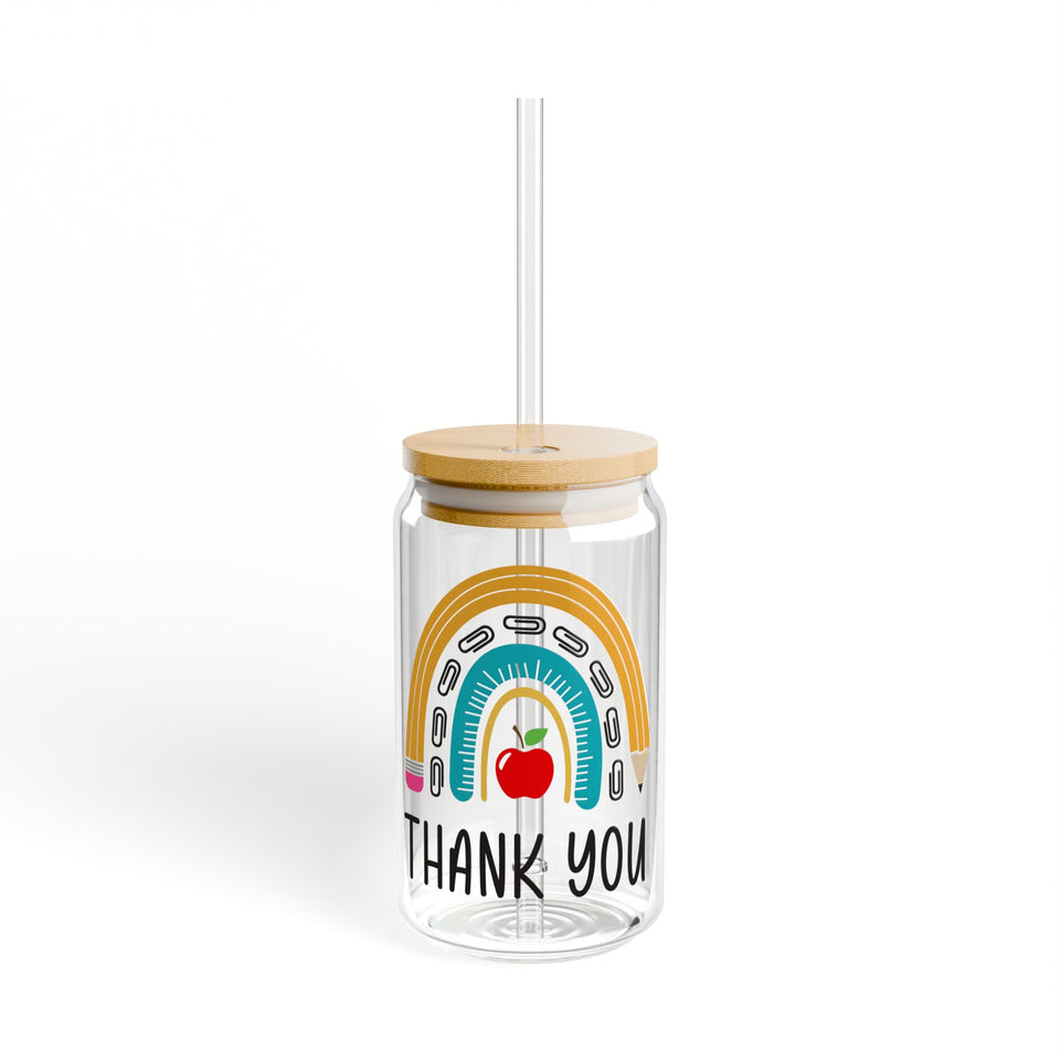 Thank You Teacher Sipper Glass, 16oz
