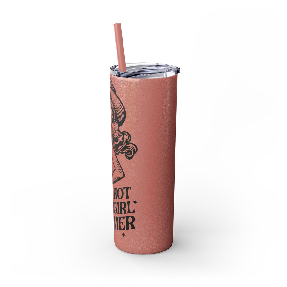 Hot Cowgirl Summer Skinny Tumbler with Straw, 20oz