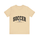 Soccer Mama With Black Letters Unisex Jersey Short Sleeve Tee