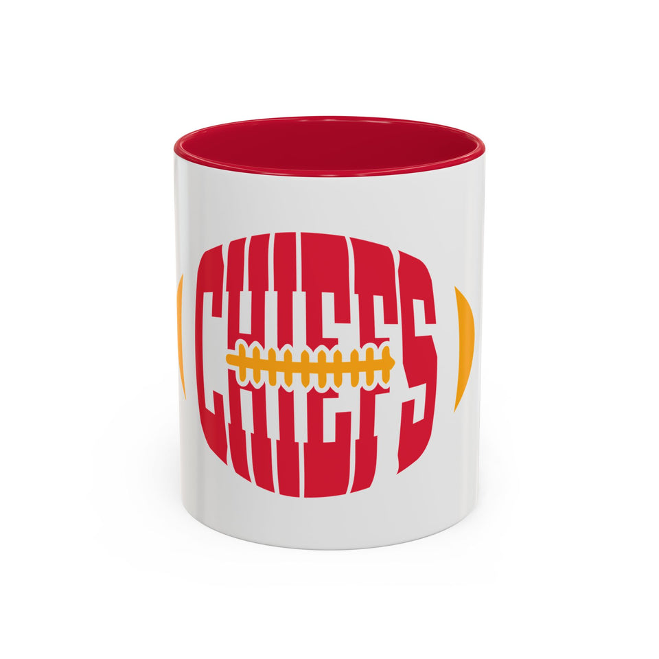 Chiefs Football Mug - Colorful 11oz & 15oz Ceramic Coffee Cup
