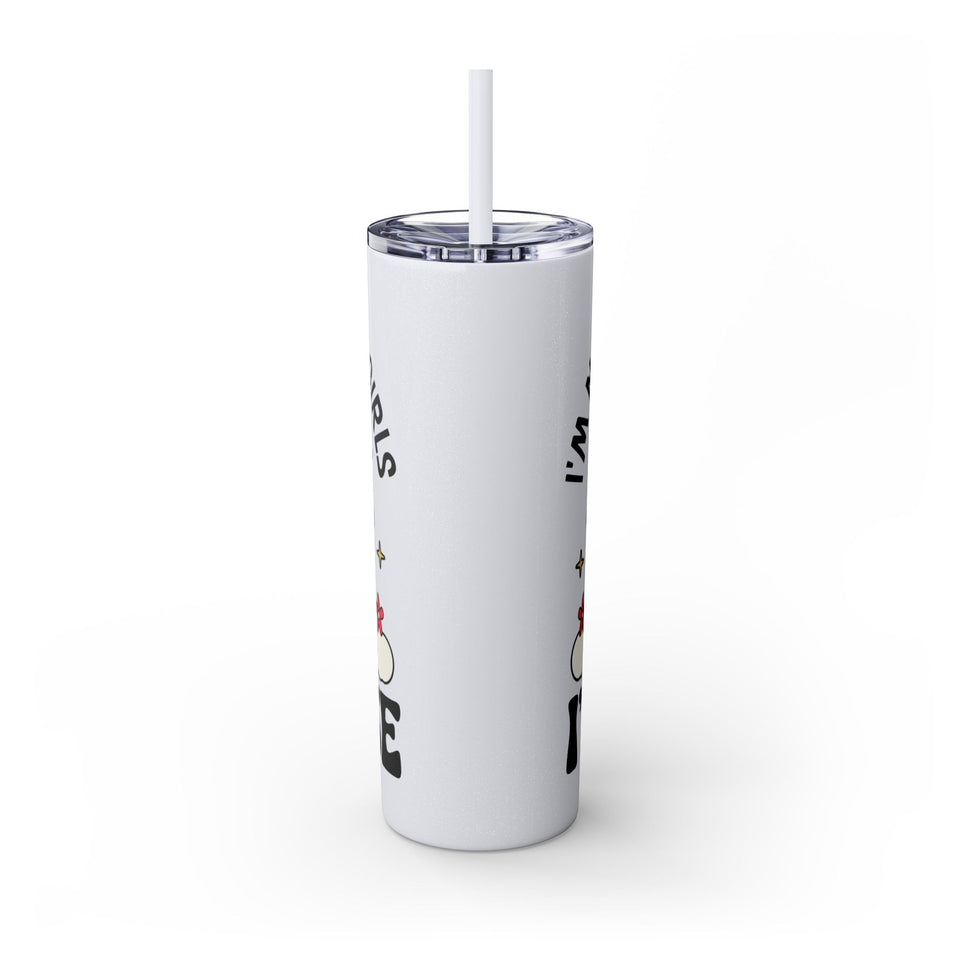 Im Not Like Other Girls, Im Worse Skinny Tumbler with Straw, 20oz