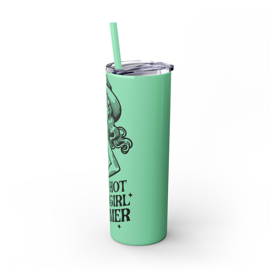 Hot Cowgirl Summer Skinny Tumbler with Straw, 20oz