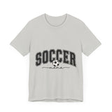 Soccer Mama With Black Letters Unisex Jersey Short Sleeve Tee