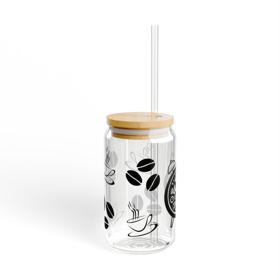 It’s Always Coffee Time Sipper Glass, 16oz