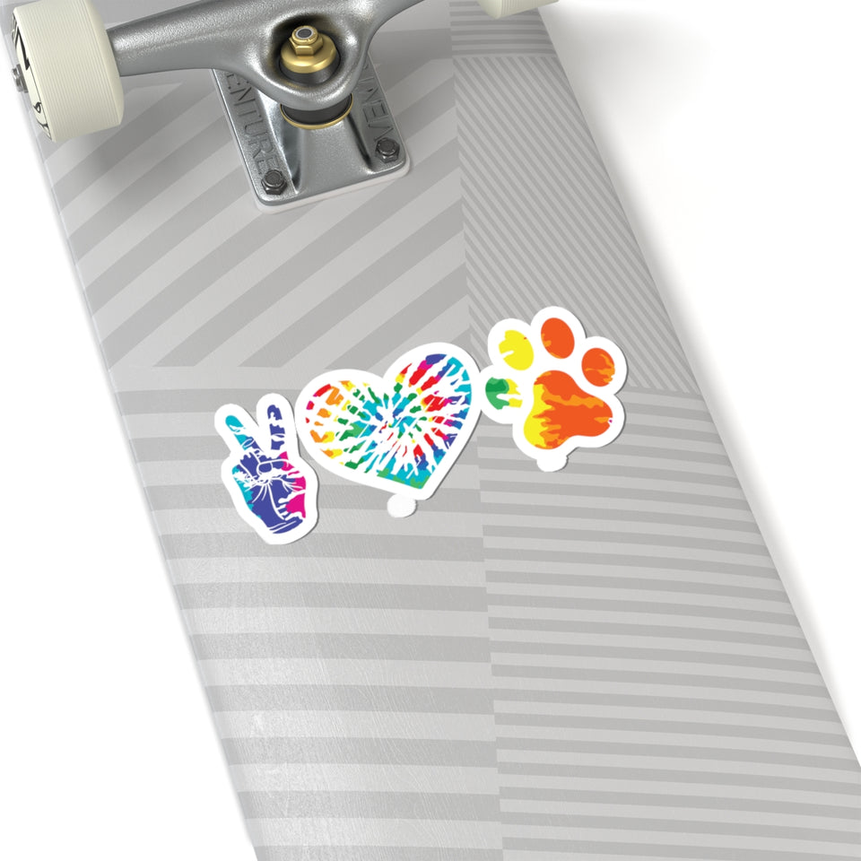 Peace Love Dogs Kiss-Cut Stickers