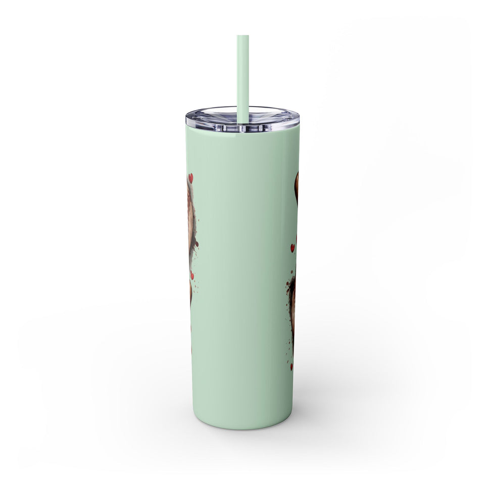 Baseball Love Skinny Tumbler with Straw - 20oz