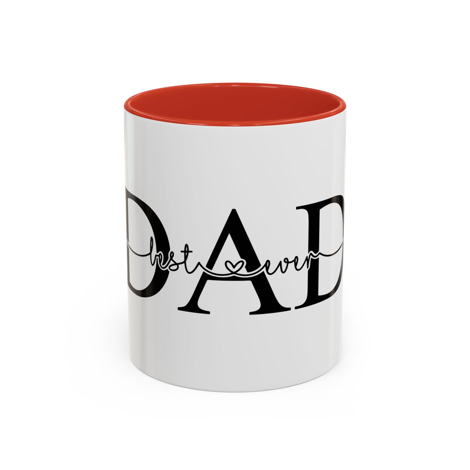 Best Dad Ever Accent Coffee Mug (11, 15oz)
