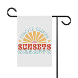 Forever Chasing Sunsets Garden & House Banner