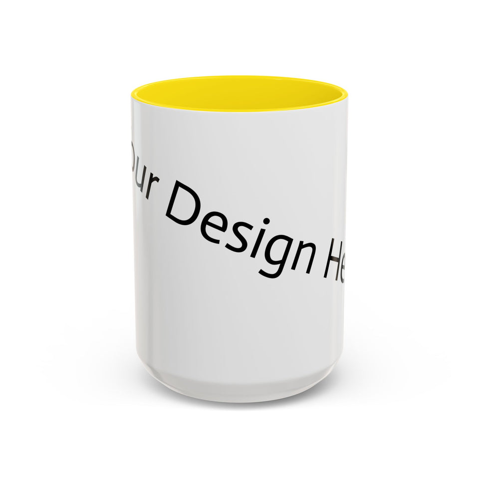 Personalized Accent Coffee Mug - Customizable Design for Home or Office