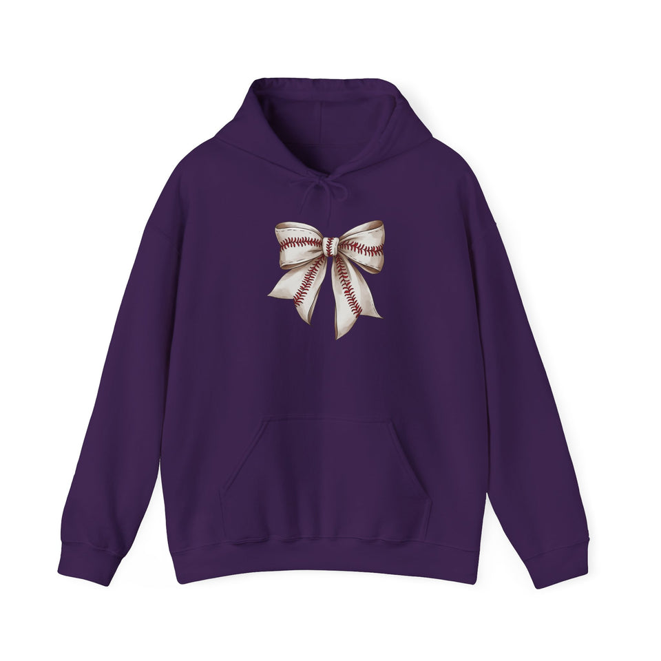 Baseball Bow Unisex Hooded Sweatshirt