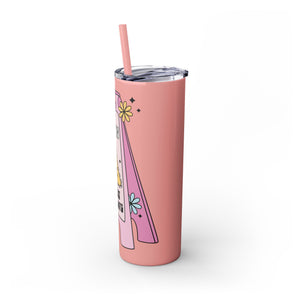 Caution You May Fall In Love Skinny Tumbler with Straw, 20oz
