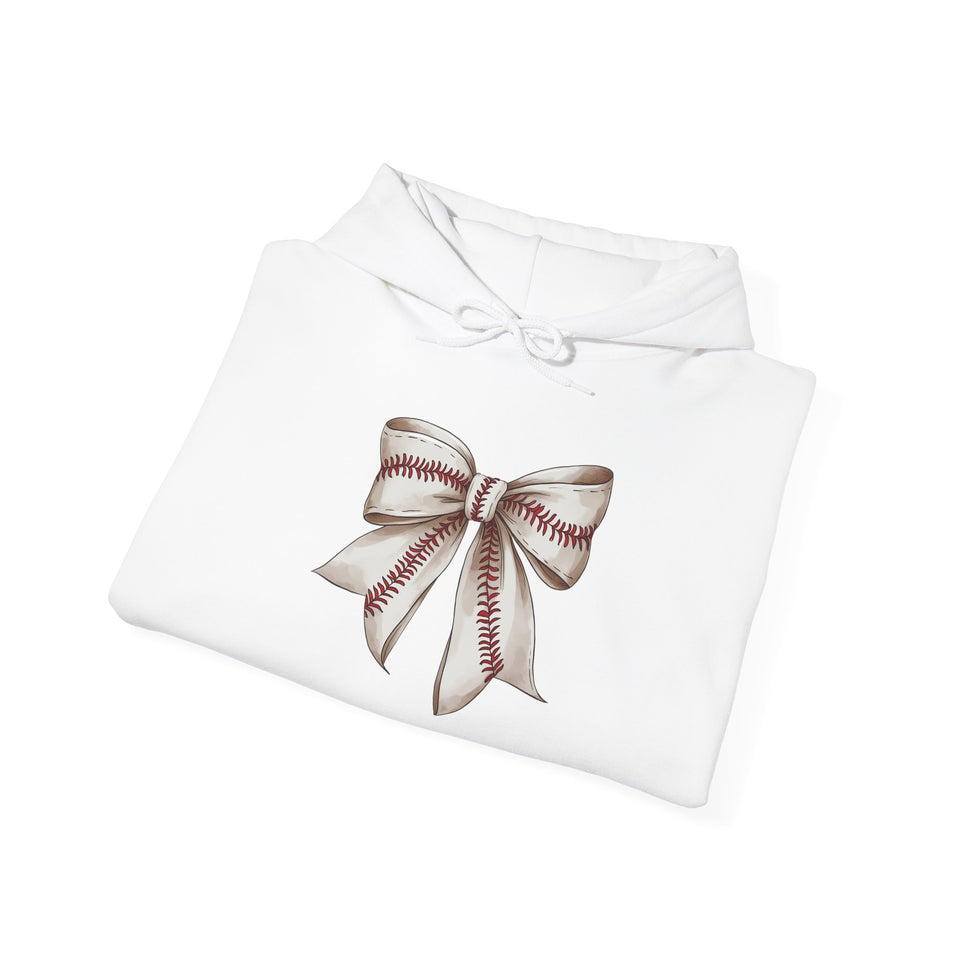 Baseball Bow Unisex Hooded Sweatshirt
