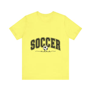 Soccer Mama With Black Letters Unisex Jersey Short Sleeve Tee