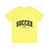 Soccer Mama With Black Letters Unisex Jersey Short Sleeve Tee