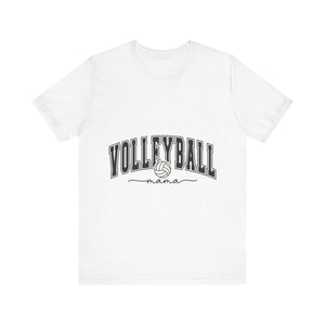 Volleyball Momma Black Letters Unisex Jersey Short Sleeve Tee