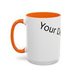 Personalized Accent Coffee Mug - Customizable Design for Home or Office
