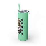Mama Leopard Print Skinny Tumbler with Straw - 20oz