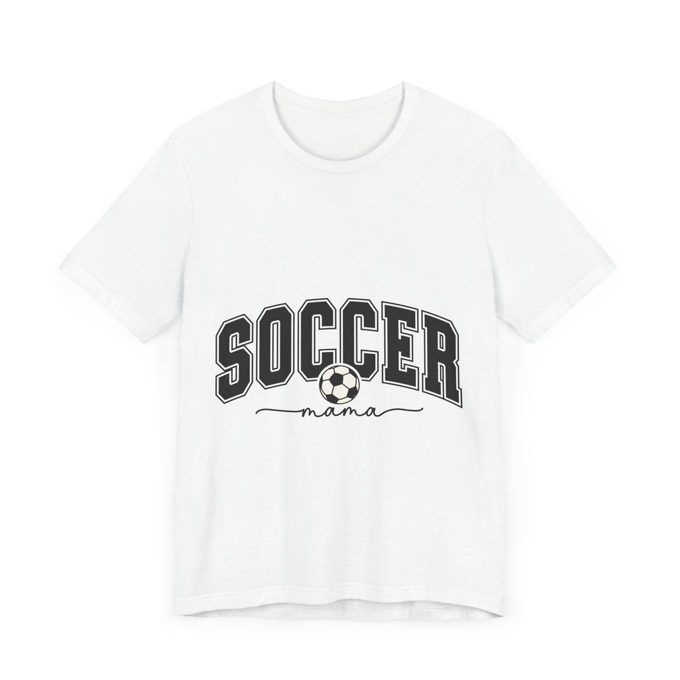 Soccer Mama With Black Letters Unisex Jersey Short Sleeve Tee