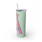 Caution You May Fall In Love Skinny Tumbler with Straw, 20oz