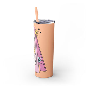 Caution You May Fall In Love Skinny Tumbler with Straw, 20oz
