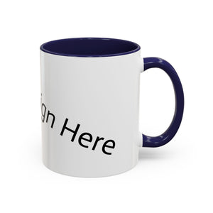 Personalized Accent Coffee Mug - Customizable Design for Home or Office