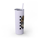 Mama Leopard Print Skinny Tumbler with Straw - 20oz