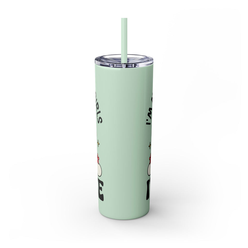 Im Not Like Other Girls, Im Worse Skinny Tumbler with Straw, 20oz
