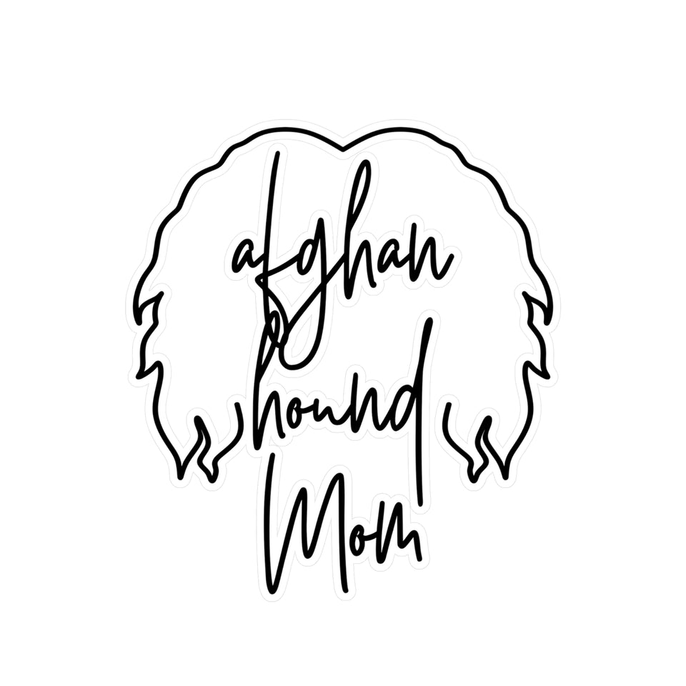 Afghan Hound Mom Kiss-Cut Vinyl Decals - Stylish Dog Lover Stickers