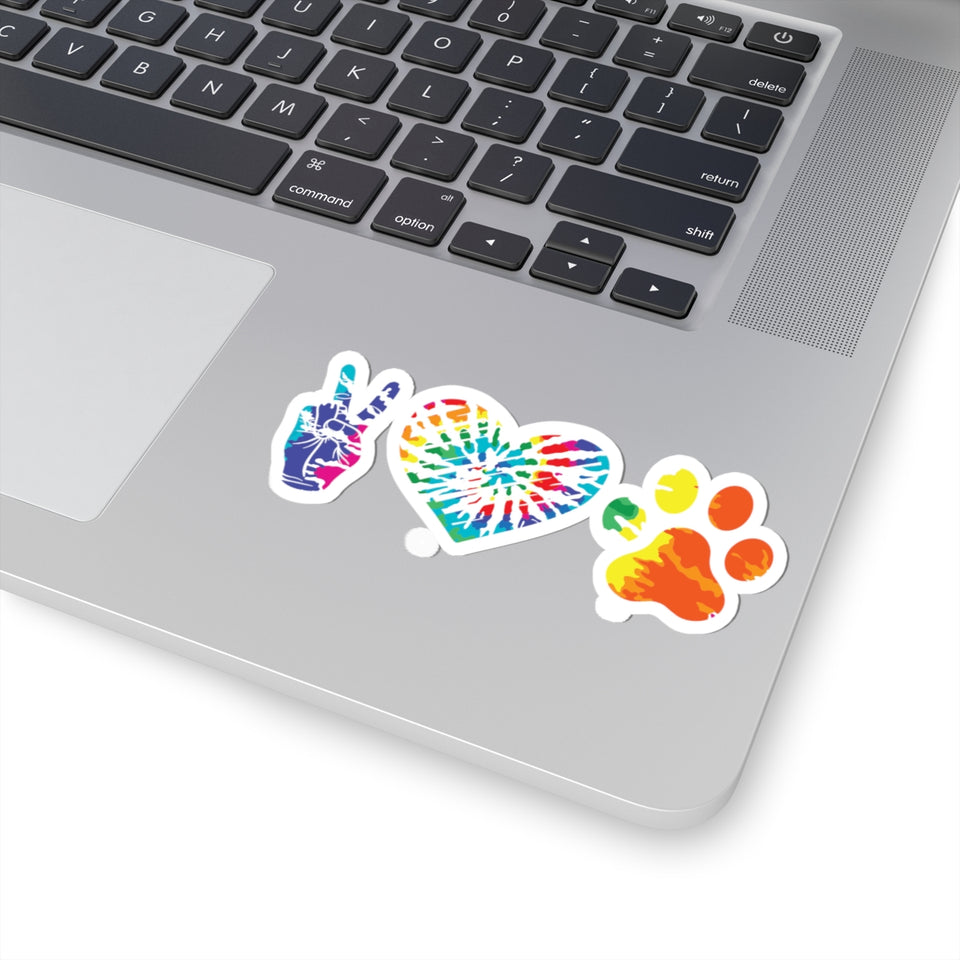 Peace Love Dogs Kiss-Cut Stickers