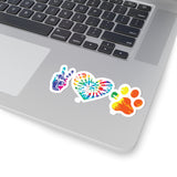 Peace Love Dogs Kiss-Cut Stickers
