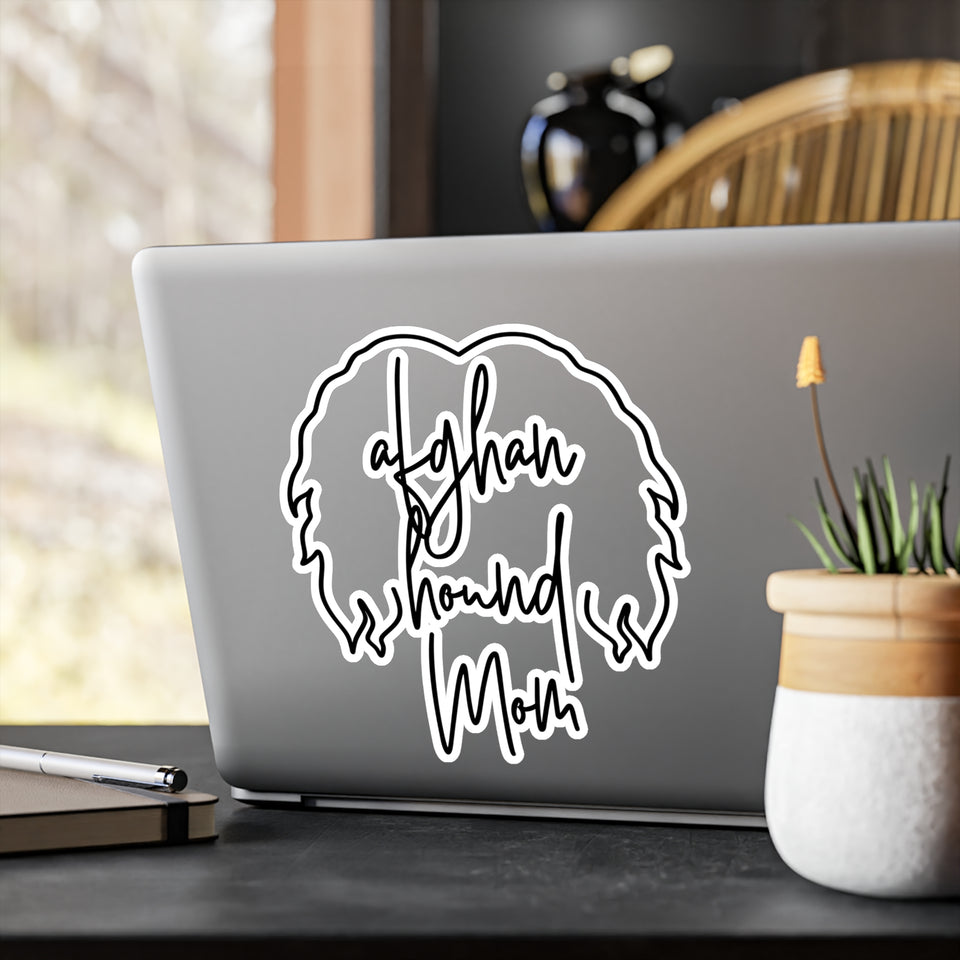 Afghan Hound Mom Kiss-Cut Vinyl Decals - Stylish Dog Lover Stickers