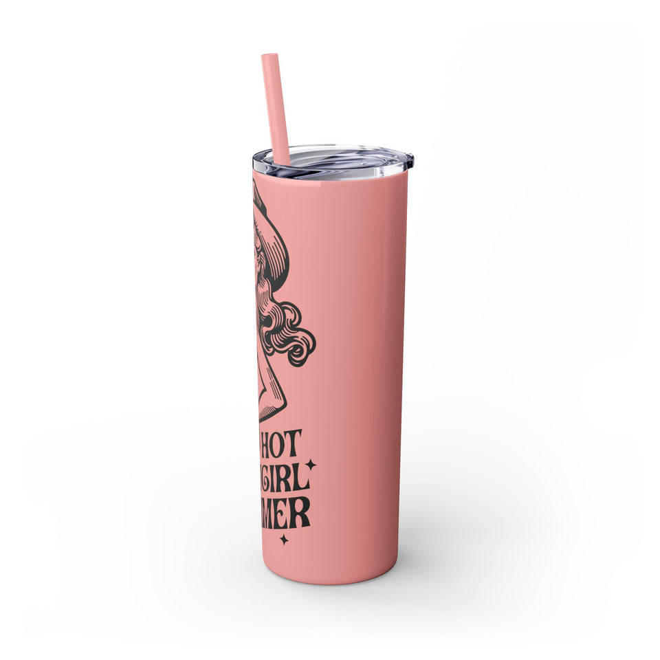 Hot Cowgirl Summer Skinny Tumbler with Straw, 20oz