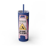 Caution You May Fall In Love Skinny Tumbler with Straw, 20oz