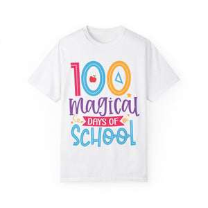 100 Magical Days Of School Unisex Garment-Dyed T-shirt