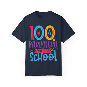 100 Magical Days Of School Unisex Garment-Dyed T-shirt