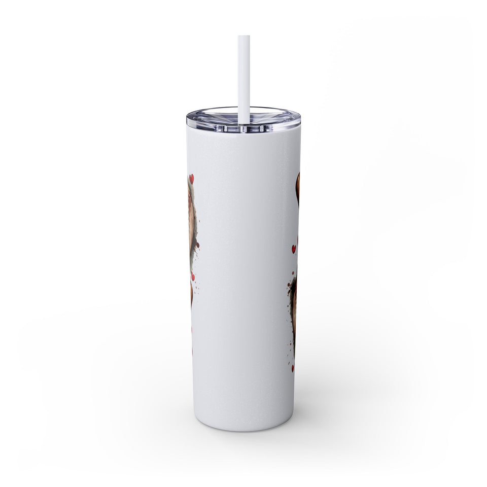 Baseball Love Skinny Tumbler with Straw - 20oz