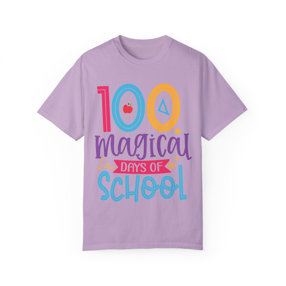 100 Magical Days Of School Unisex Garment-Dyed T-shirt