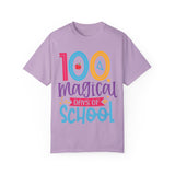 100 Magical Days Of School Unisex Garment-Dyed T-shirt