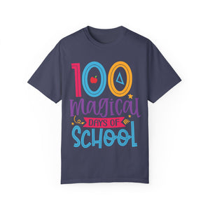 100 Magical Days Of School Unisex Garment-Dyed T-shirt