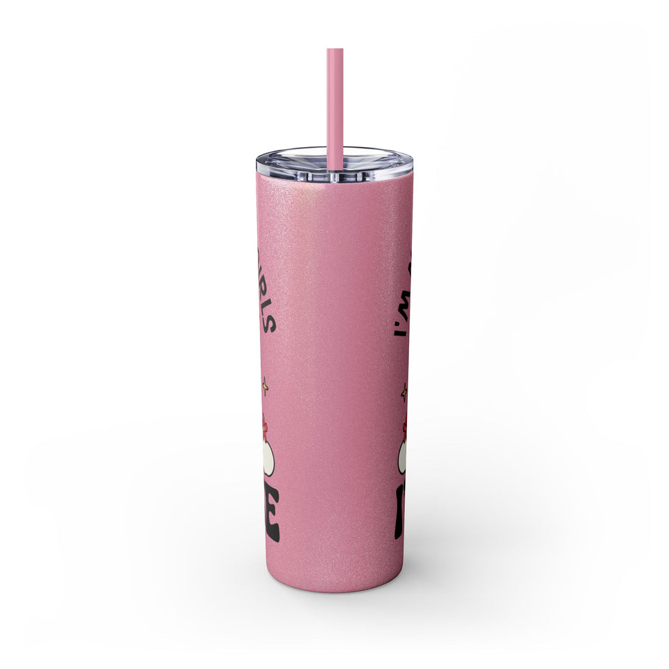 Im Not Like Other Girls, Im Worse Skinny Tumbler with Straw, 20oz