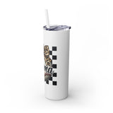 Mama Leopard Print Skinny Tumbler with Straw - 20oz