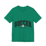 Soccer Mama With Black Letters Unisex Jersey Short Sleeve Tee