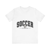 Soccer Mama With Black Letters Unisex Jersey Short Sleeve Tee