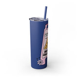 Caution You May Fall In Love Skinny Tumbler with Straw, 20oz