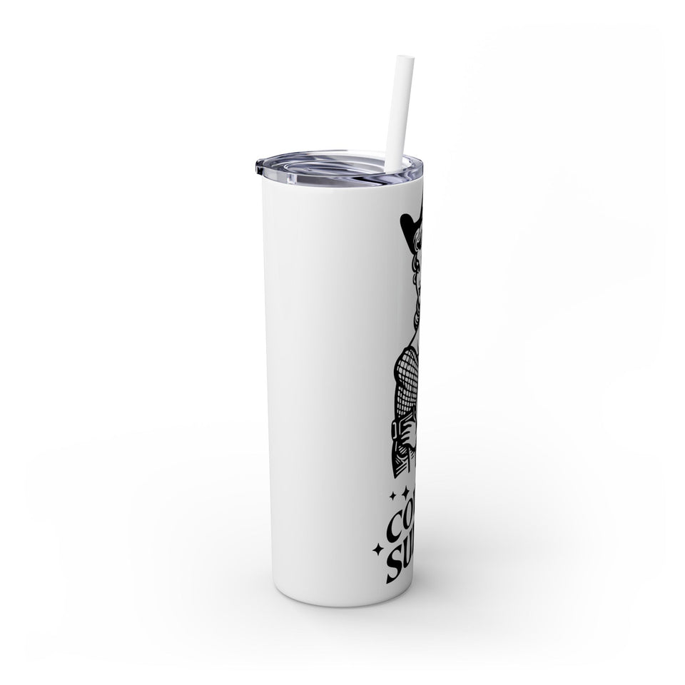 Hot Cowgirl Summer Skinny Tumbler with Straw, 20oz