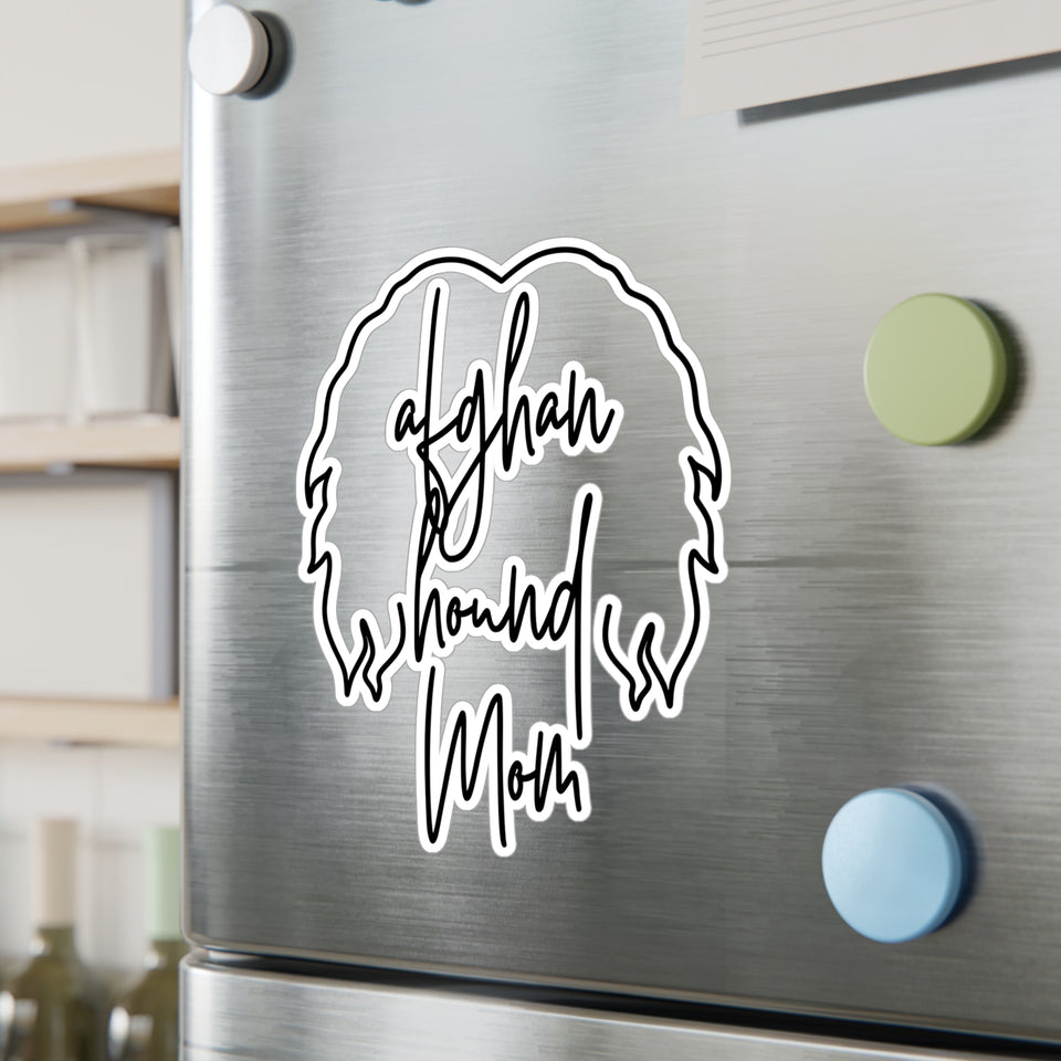 Afghan Hound Mom Kiss-Cut Vinyl Decals - Stylish Dog Lover Stickers
