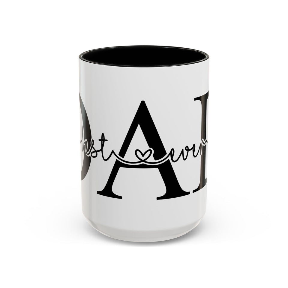Best Dad Ever Accent Coffee Mug (11, 15oz)