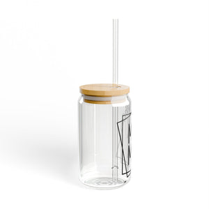 Mama Leopard  Square Sipper Glass, 16oz