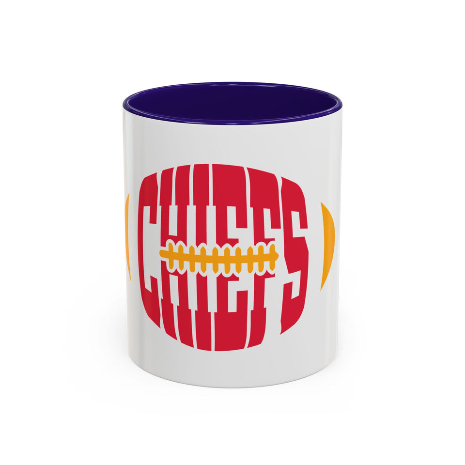Chiefs Football Mug - Colorful 11oz & 15oz Ceramic Coffee Cup